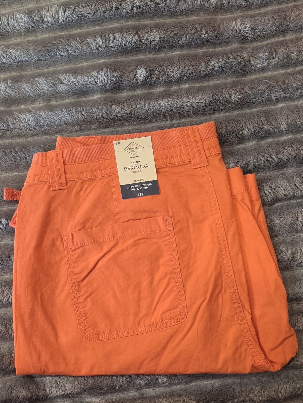 St Johns Bay 11.5" Women's  Bermuda Shorts - Coral NWT Size 18W